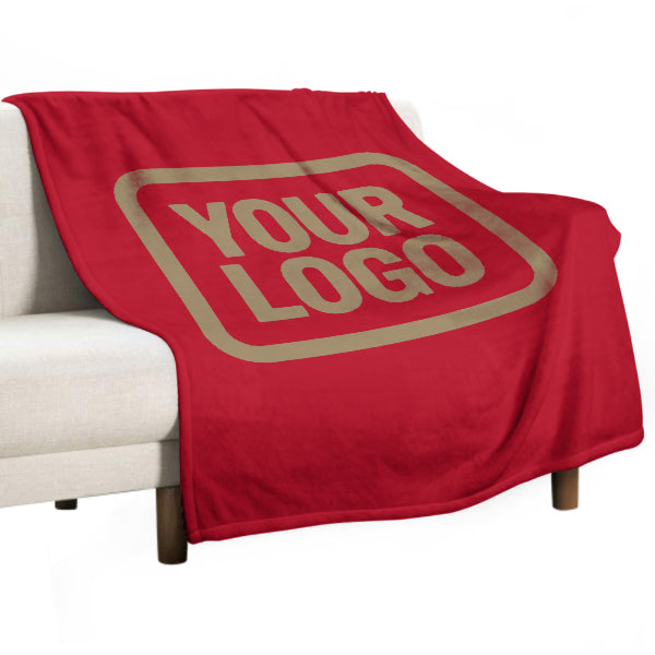 Custom Red Light Khaki Blanket