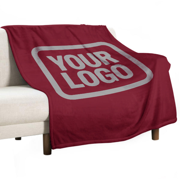 Custom Crimson Gray Blanket