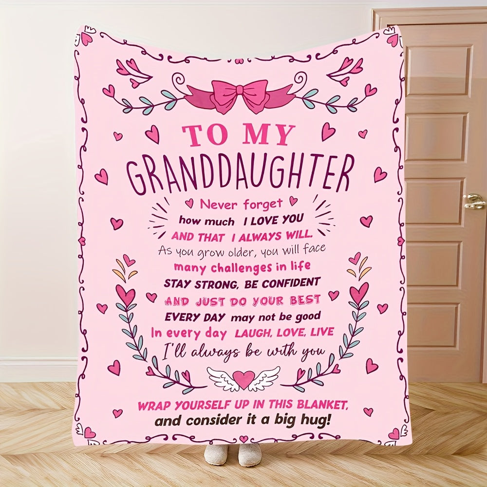 Blanket for Granddaughter Gifts - To My Granddaughter Never forget how much I love you and that I always will - From Grandparents, Birthday, Christmas, Everyday Encouragement, Inspirational