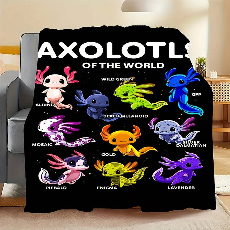 Gifts for Axolotl Lovers Blanket - Axolotls of the World - From Parents, Birthday, Christmas, Everyday Encouragement, Inspirational