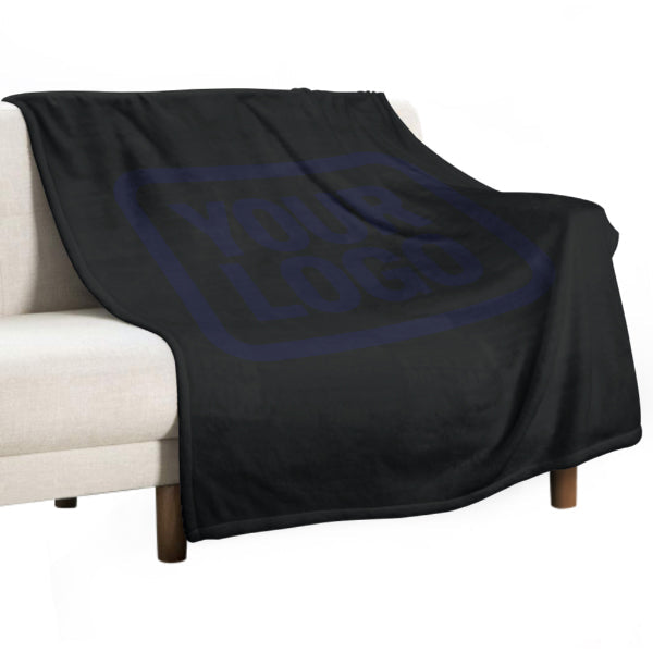 Custom Black Steel Blue Blanket