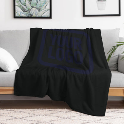 Custom Black Steel Blue Blanket