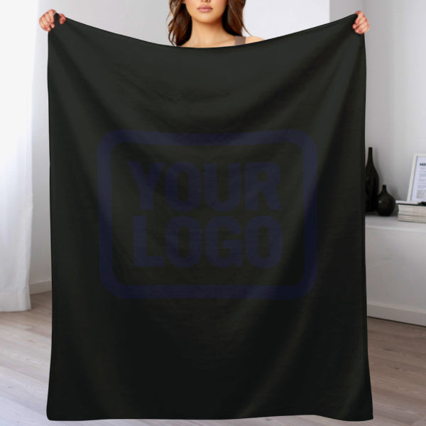Custom Black Steel Blue Blanket