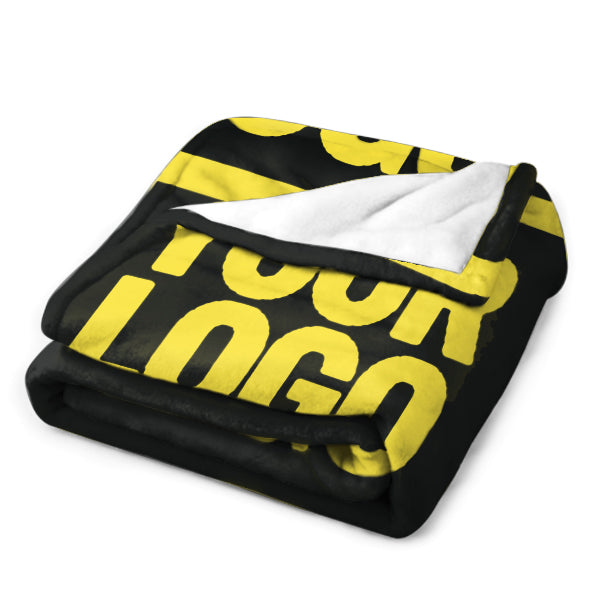 Custom Black Pale Yellow Blanket