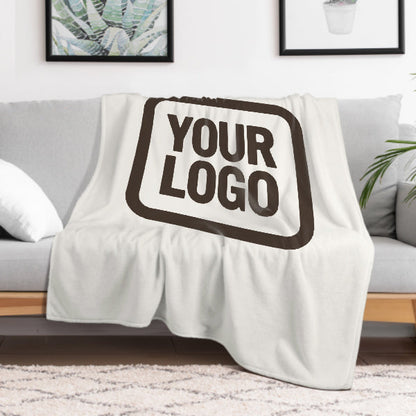 Custom White Brown Blanket