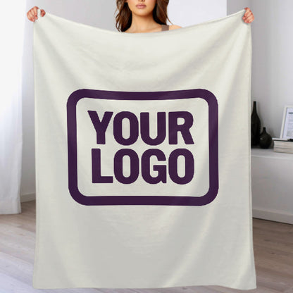 Custom White Purple Blanket