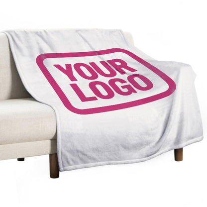 Custom White Pink Blanket