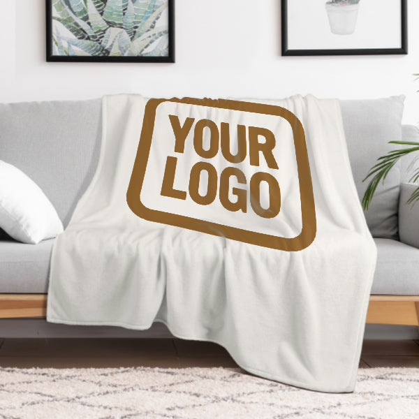 Custom White Khaki Blanket