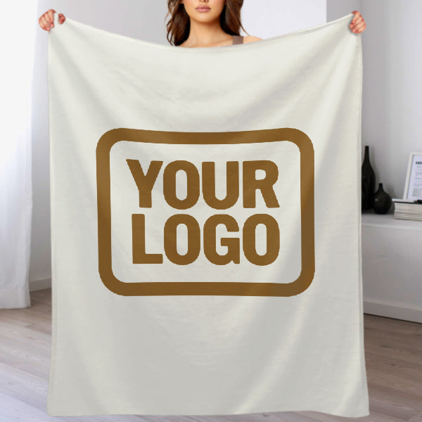 Custom White Khaki Blanket