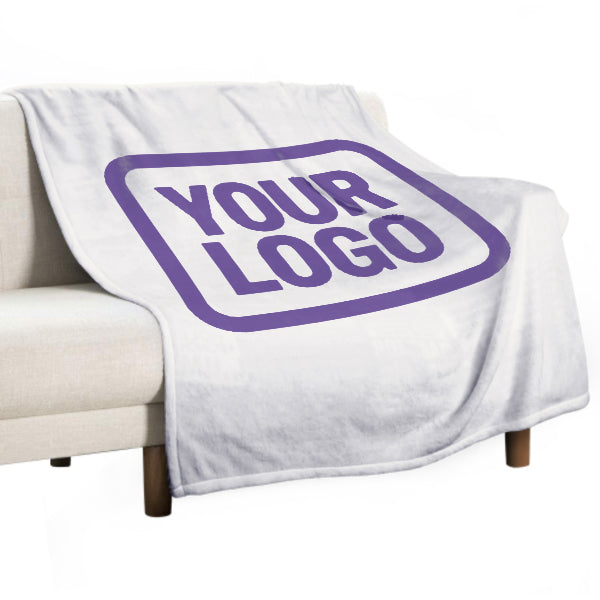 Custom White Lavender Blanket