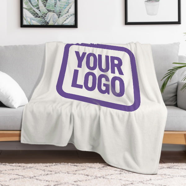 Custom White Lavender Blanket