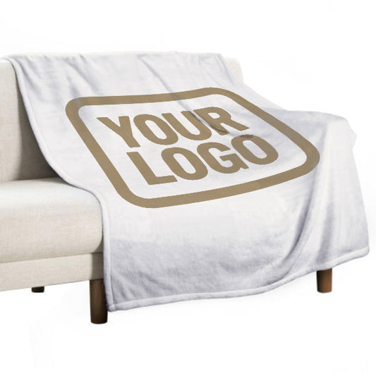 Custom White Light Khaki Blanket