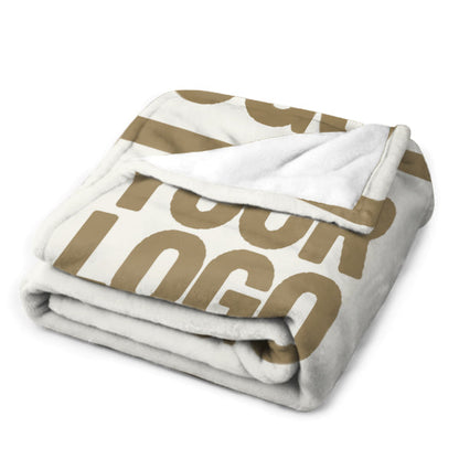 Custom White Light Khaki Blanket