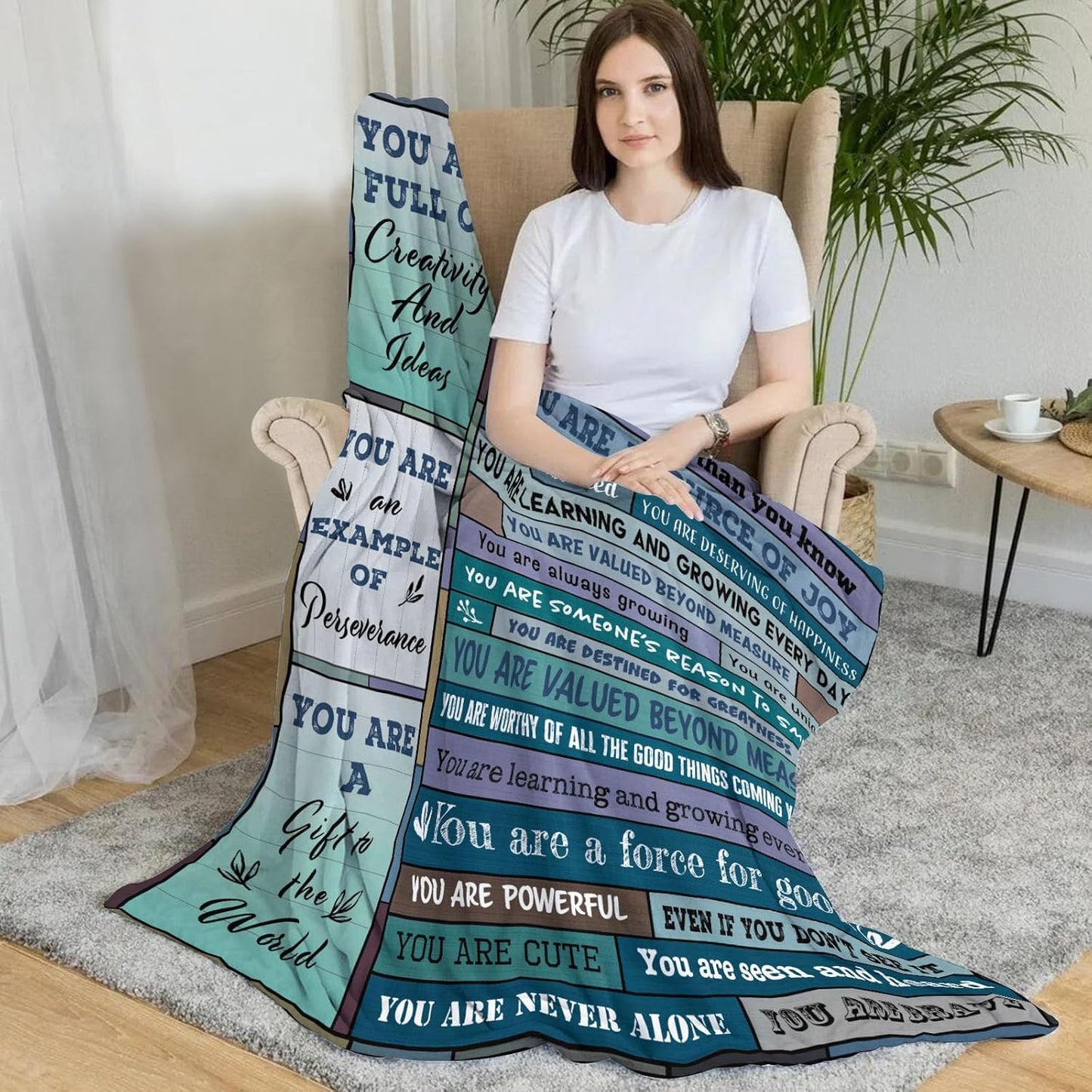 Blanket for Son Gifts, “You Are an Overcomer”, From Parents, Birthday, Christmas, Graduation, Inspirational, Motivational