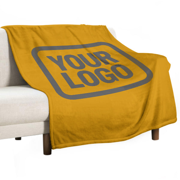 Custom Yellow Dark Gray Blanket