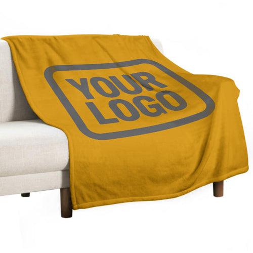 Custom Yellow Dark Gray Blanket