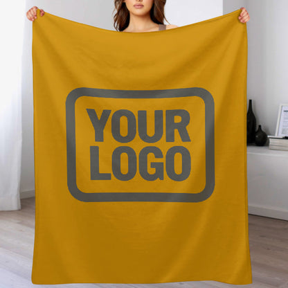 Custom Yellow Dark Gray Blanket