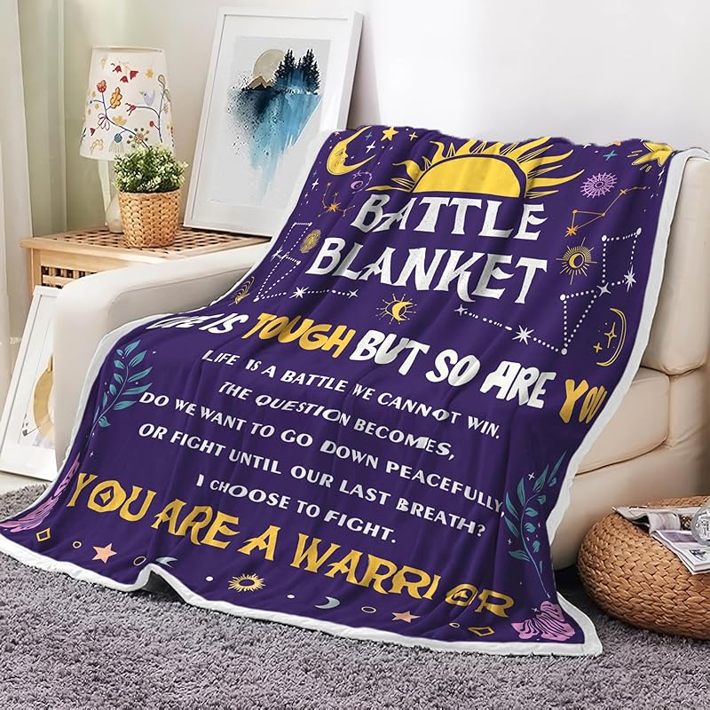 Blanket for Son Gifts, “Battle Blanket, Life Is Tough But So Are You”, From Mom Dad, Birthday, Graduation, Everyday Encouragement, Inspirational