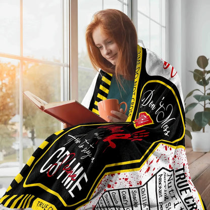 Gifts for Woman Blanket - This Is My True Crime Watching Blanket - From Parents, Birthday Christmas Holiday, Motivational Crime