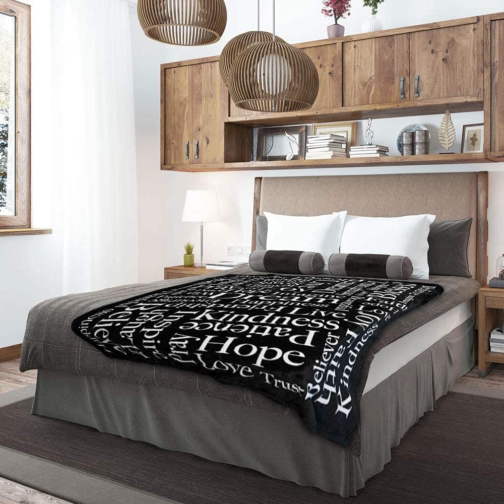 Blanket for Son Gifts, “Dream Joy Hope Blessed Kindness Inspire”, From Mom Dad, Birthday Christmas Graduation, Inspirational Motivational