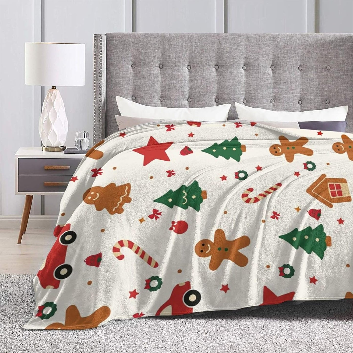 Christmas Gifts Blanket for Son, "You're Sweet Like Gingerbread", From Mom Dad, Birthday, Holiday, Everyday Encouragement, Inspirational