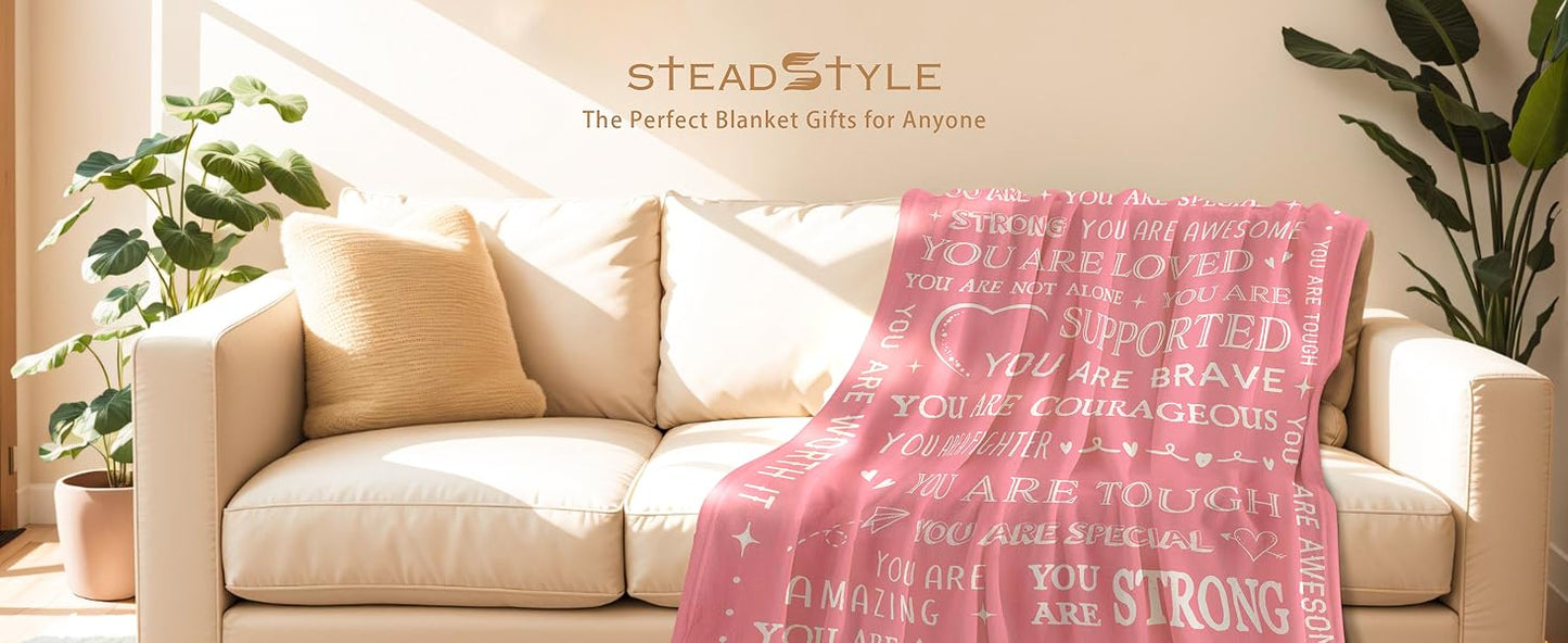 Gifts for Son Blanket, “You Are Loved, Supported, Brave, Courageous, Strong”, From Mom Dad, Birthday, Christmas, Encouragement, Inspirational