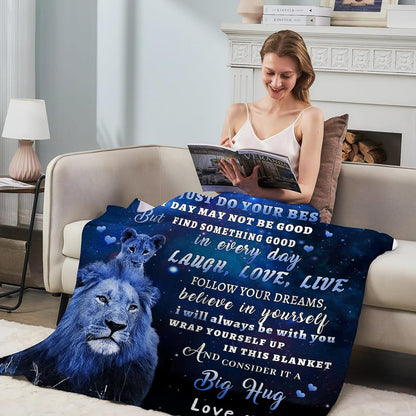 Gifts for Granddaughter Blanket, “Never Forget That I Love You As You Grow Older”, From Grandparents, Birthday Christmas Graduation, Inspirational