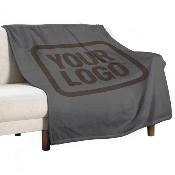 Custom Dark Gray Brown Blanket