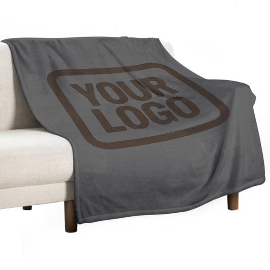 Custom Dark Gray Brown Blanket