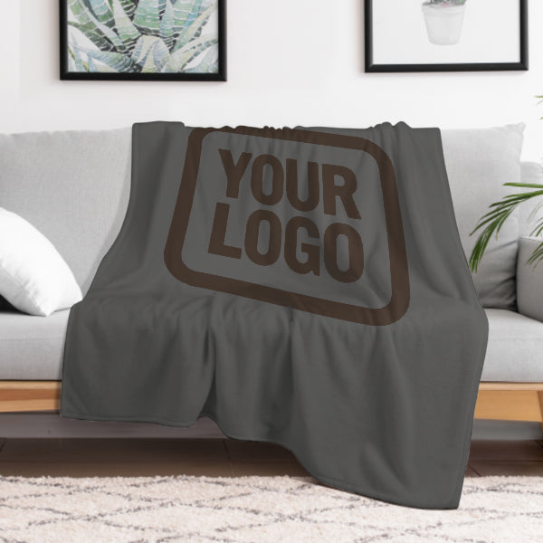 Custom Dark Gray Brown Blanket
