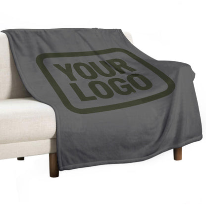 Custom Dark Gray Dark Olive Blanket