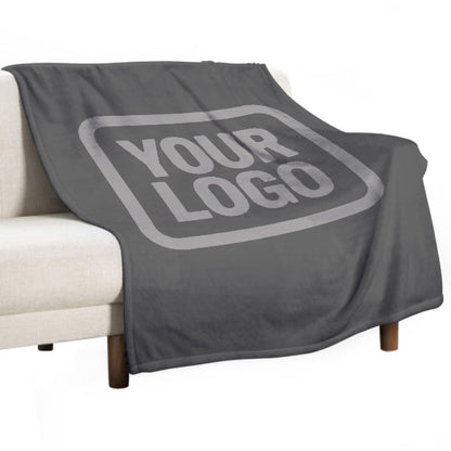Custom Dark Gray Gray Blanket