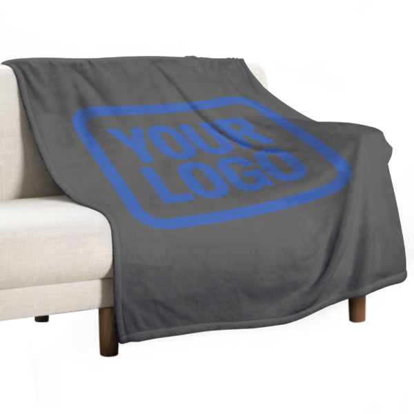 Custom Dark Gray Sky Blue Blanket