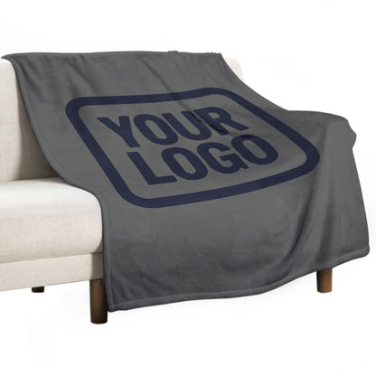 Custom Dark Gray Steel Blue Blanket