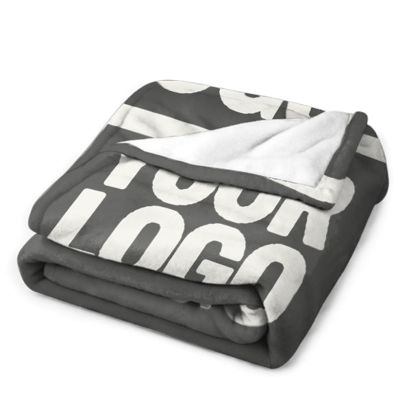 Custom Dark Gray White Blanket