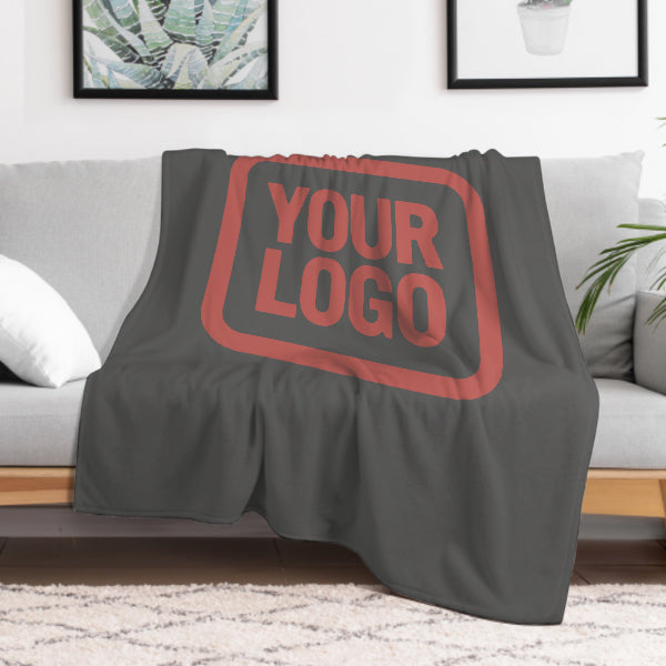 Custom Dark Gray Copper Rose Blanket