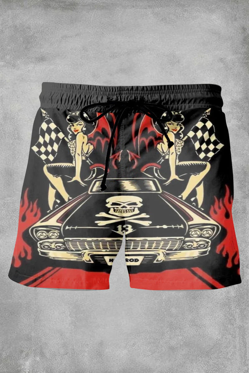 Vintage sports car Men's Shorts