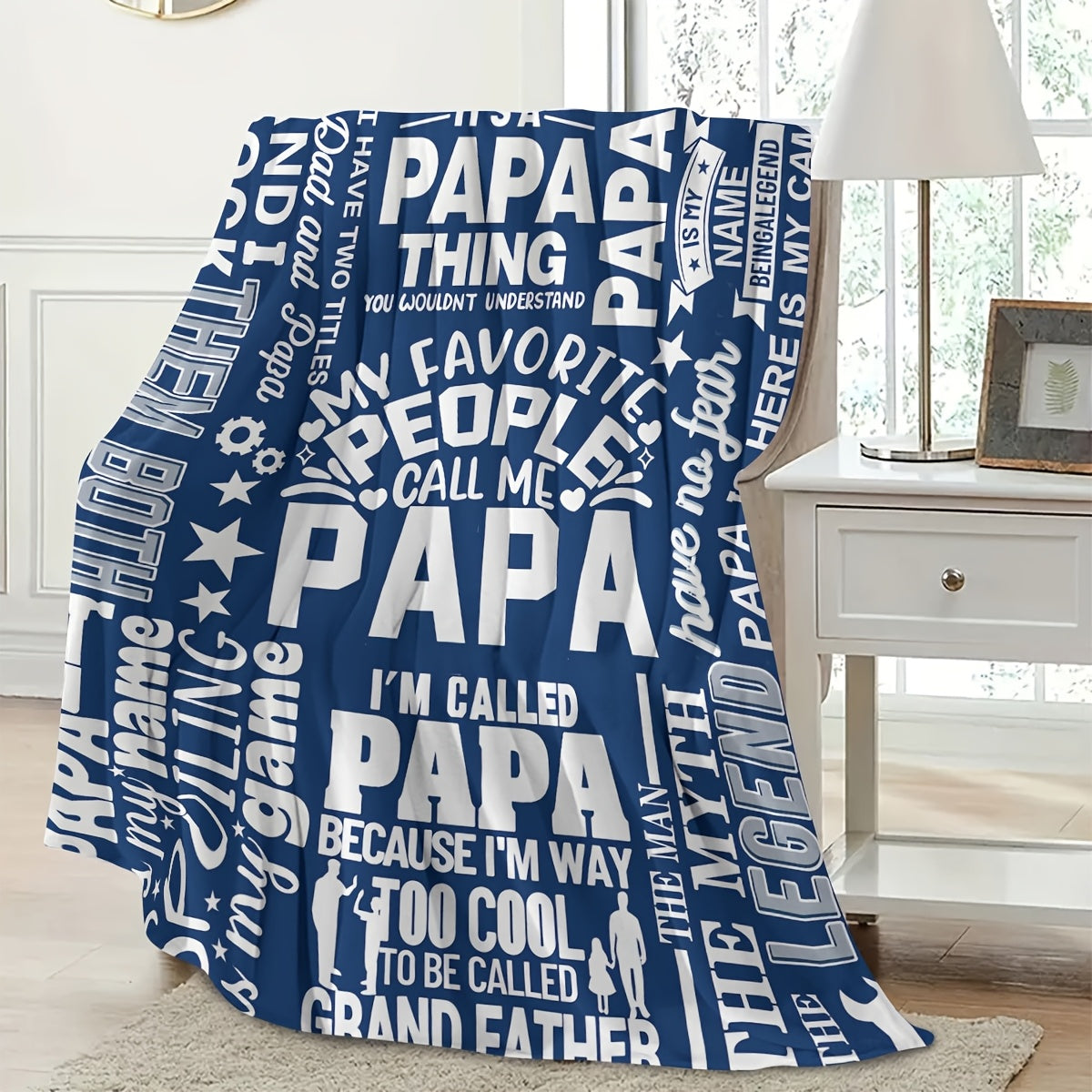 Gifts for Papa Blanket - It's a Papa Thing You Wouldn't Understand - From Children Grandchildren, Birthday Christmas Holiday, Inspirational Motivational
