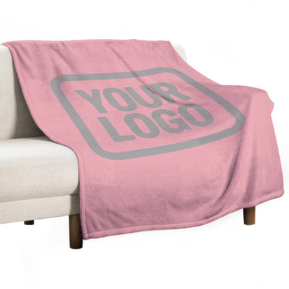 Custom Pink Gray Blanket