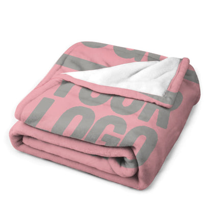 Custom Pink Gray Blanket