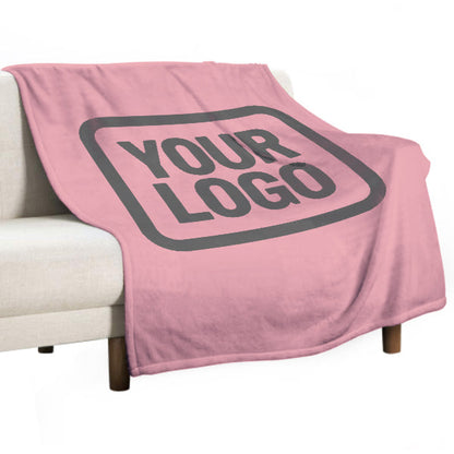 Custom Pink Dark Gray Blanket