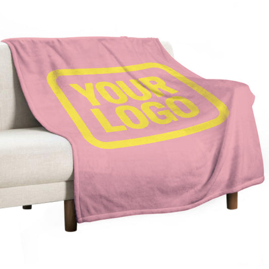 Custom Pink Pale Yellow Blanket