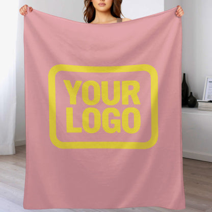Custom Pink Pale Yellow Blanket