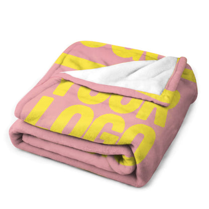 Custom Pink Pale Yellow Blanket