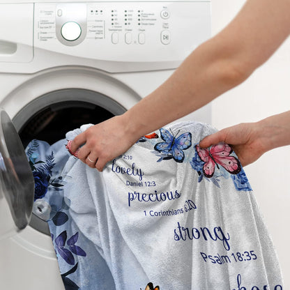 Blanket for Daughter Gifts, “God says you are”, From Mom Dad, Birthday, Christmas, Graduation, Motivational Inspirational