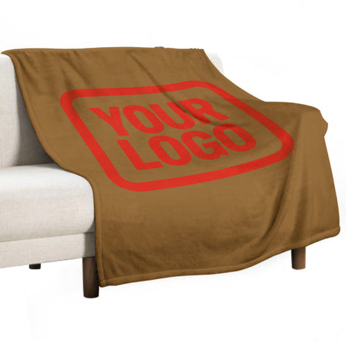 Custom Khaki Orange-Red Blanket