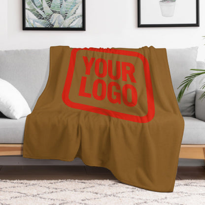 Custom Khaki Orange-Red Blanket