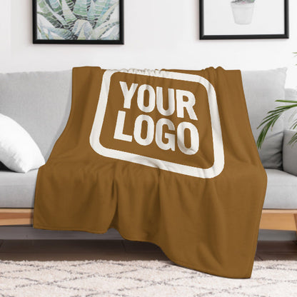 Custom Khaki White Blanket