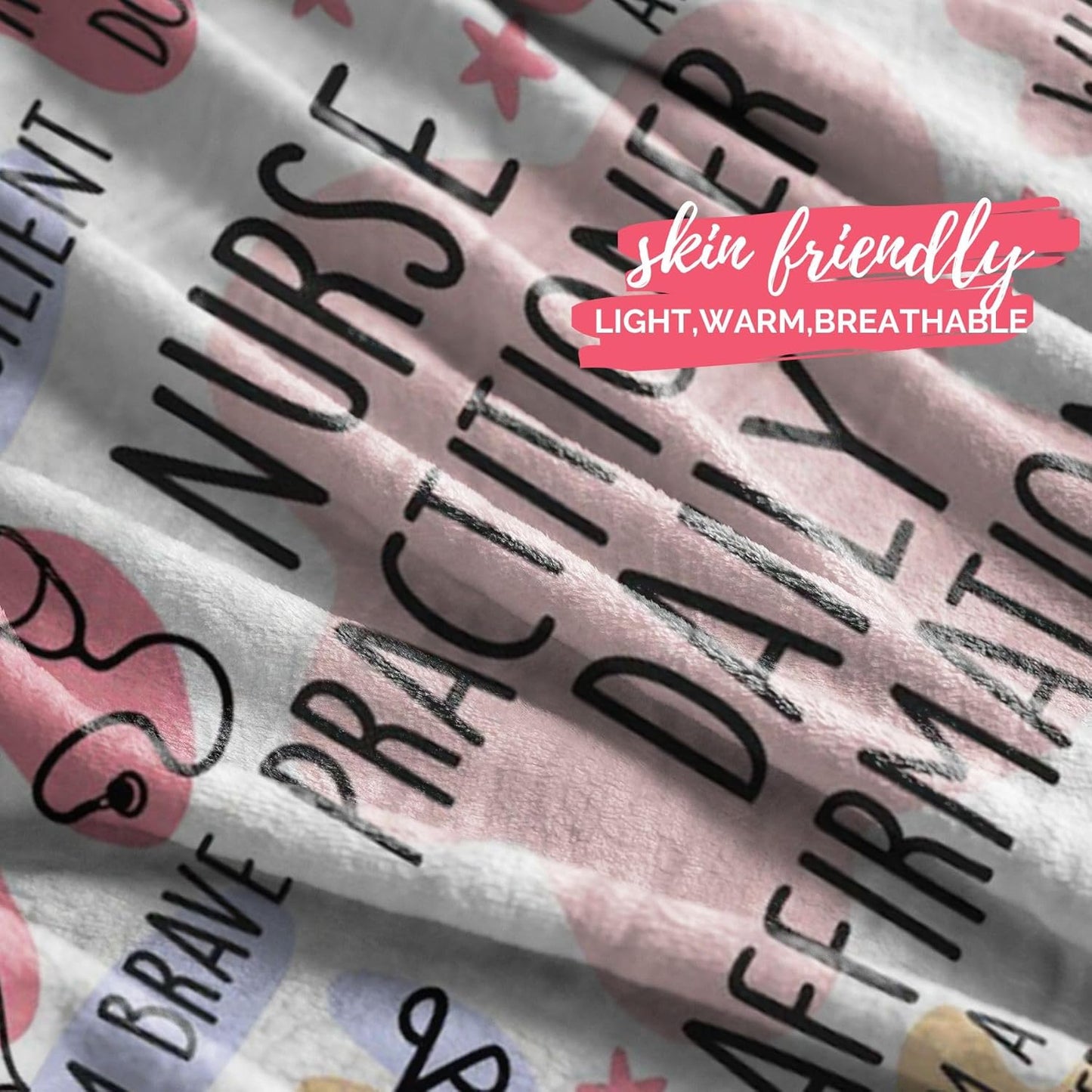 Blanket for Nurse Practitioner Gifts, “Nurse Practitioner Daily Affirmations”, From Family or Friends, Birthday Christmas Graduation, Inspirational