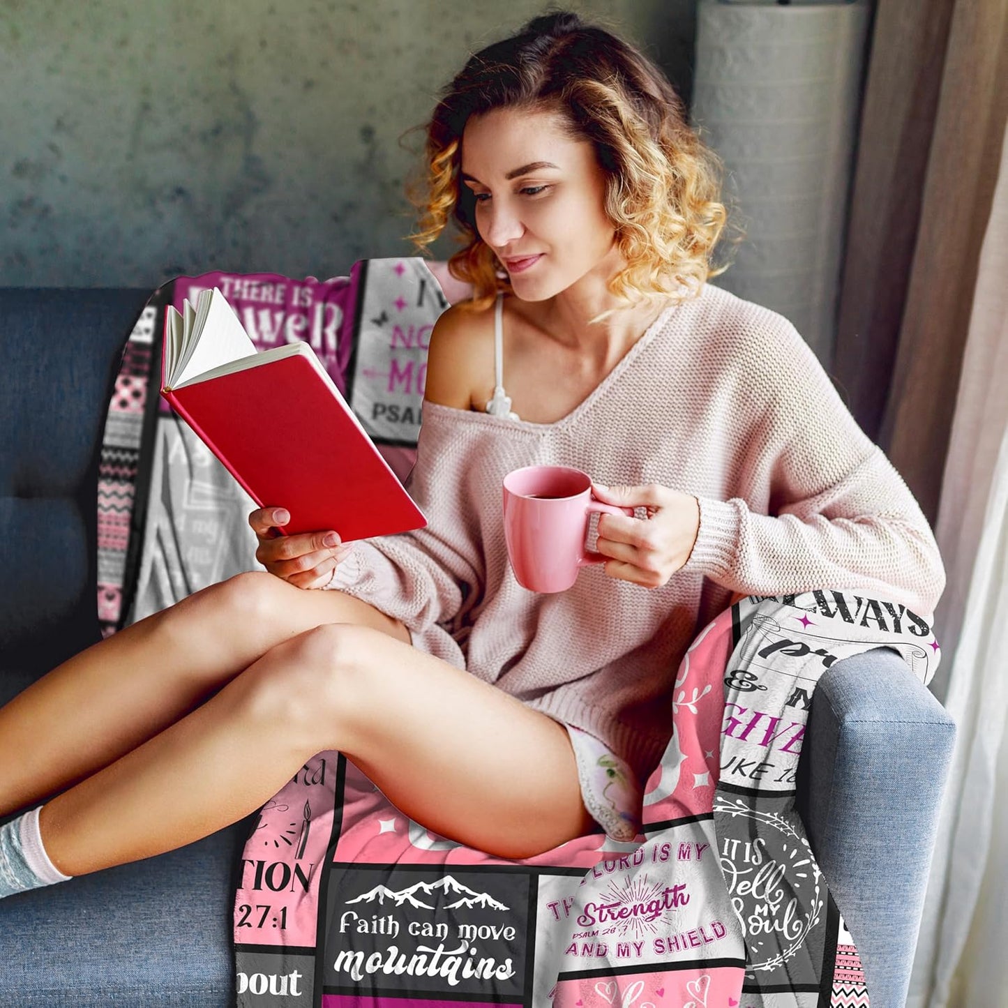 Blanket for Daughter Gifts, “I Am a Child of God”, From Mom Dad, Birthday, Christmas, Graduation, Inspirational Motivational